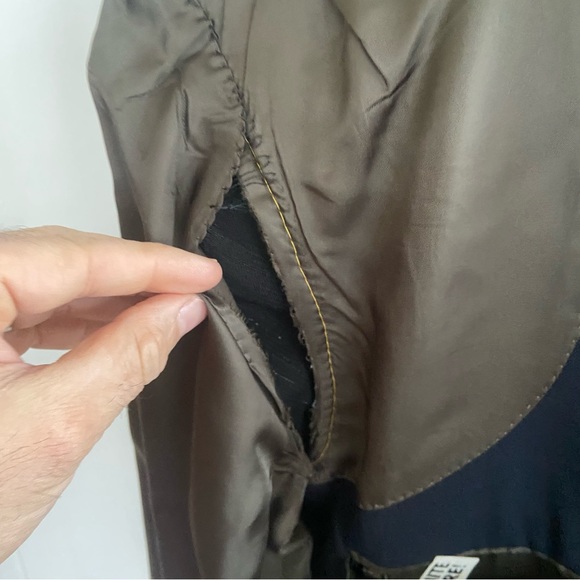 Allen Edmonds Blue Wool Classic 2 Button Sport Coat Blazer Jacket Mens 40R *NOTE - Picture 9 of 10